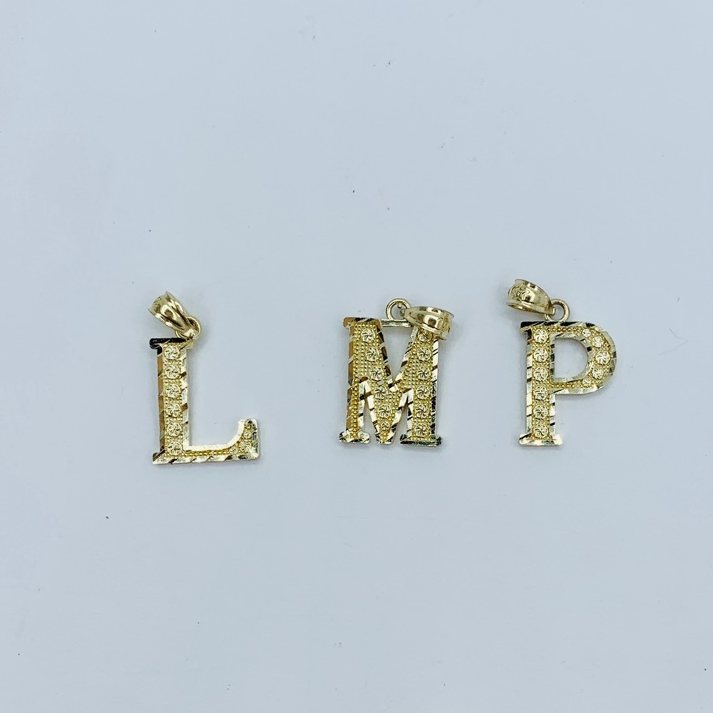 10k Solid Gold Pendant Small Initial - image 1